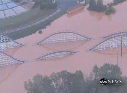 the six flags guy. Flood damage at Six Flags Over